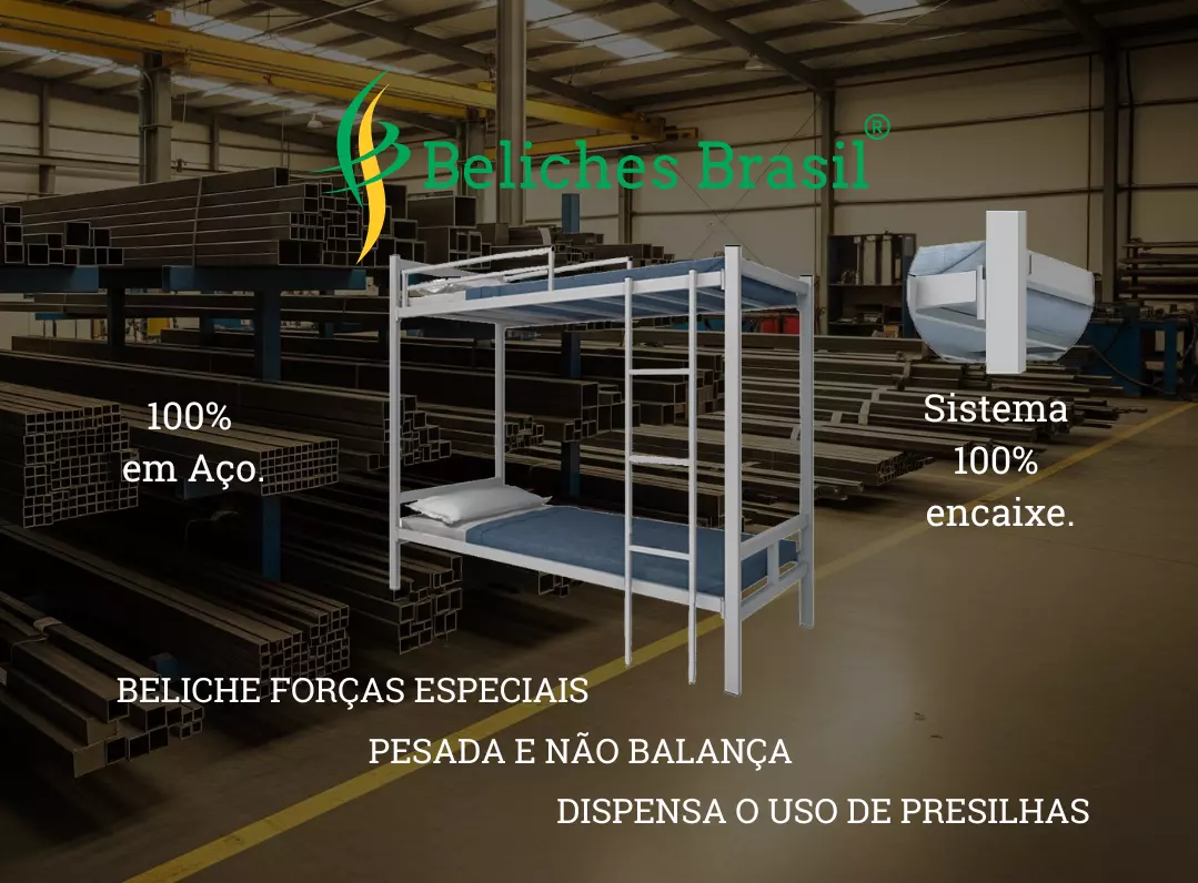 Beliche Forças Especiais 100% Aço e de Encaixe Beliches Brasil®